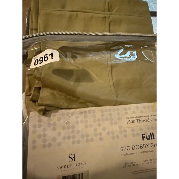 NEW 6-Piece Full Size Sage Green Bed Sheet Set 1500 Supreme Collection - Picture 6 of 6